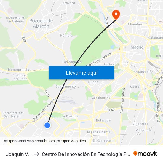 Joaquín Vilumbrales to Centro De Innovación En Tecnología Para El Desarrollo Humano Itdupm map