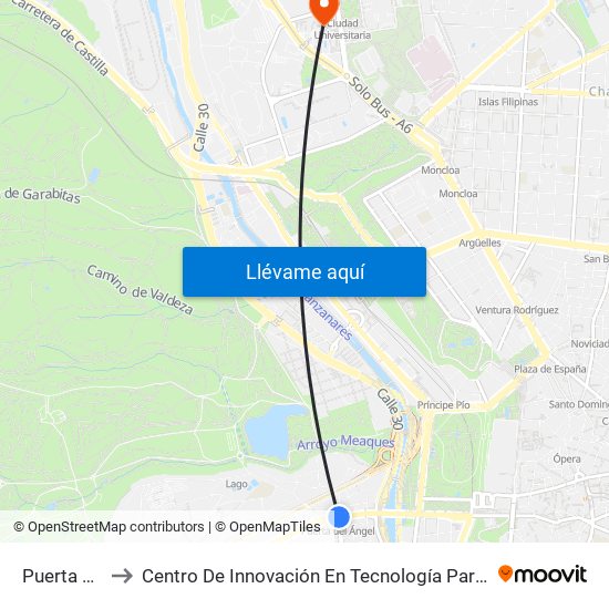 Puerta Del Ángel to Centro De Innovación En Tecnología Para El Desarrollo Humano Itdupm map