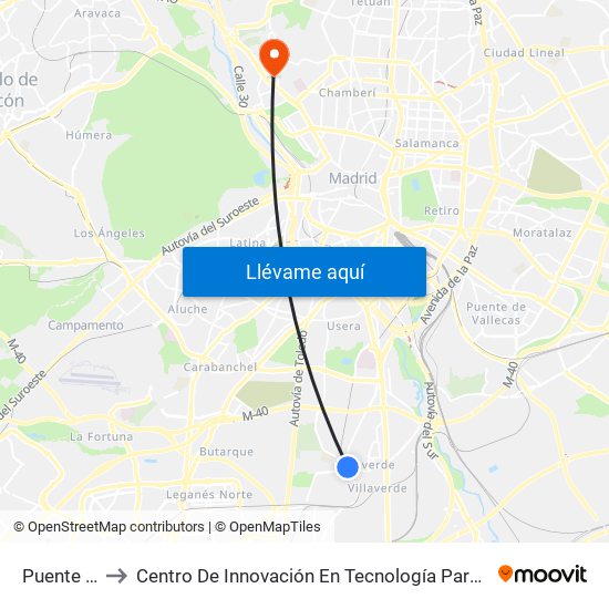 Puente Alcocer to Centro De Innovación En Tecnología Para El Desarrollo Humano Itdupm map