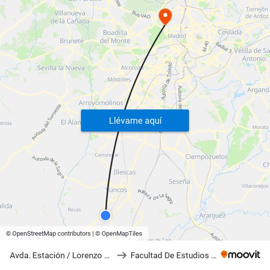 Avda. Estación / Lorenzo Carrillo, Yuncler to Facultad De Estudios Estadísticos map