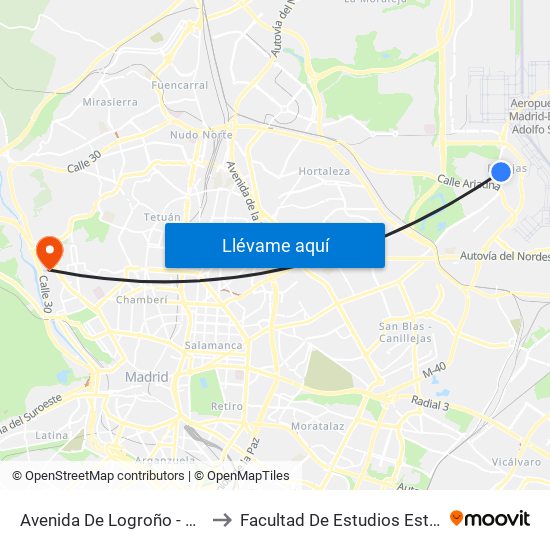 Avenida De Logroño - Algemesí to Facultad De Estudios Estadísticos map