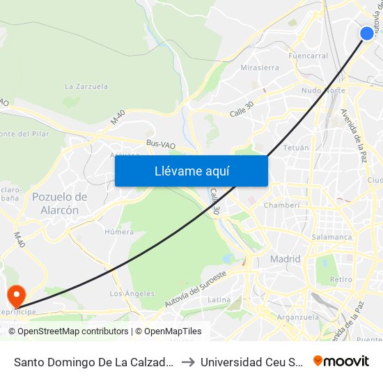 Santo Domingo De La Calzada - Sauceda to Universidad Ceu San Pablo map