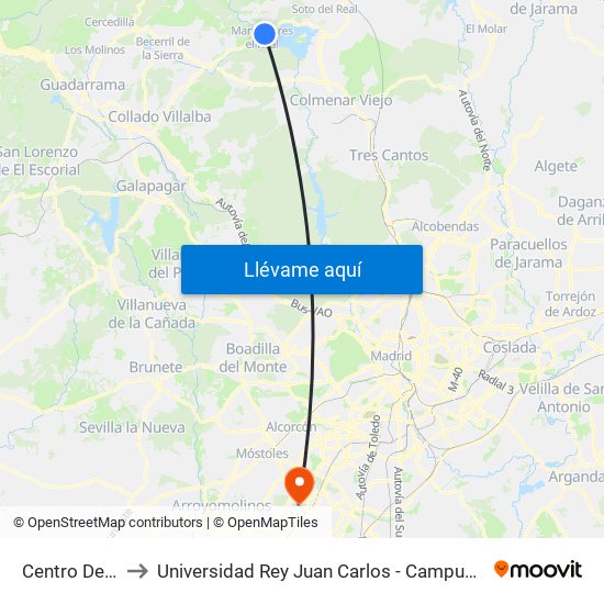 Centro De Salud to Universidad Rey Juan Carlos - Campus De Fuenlabrada map