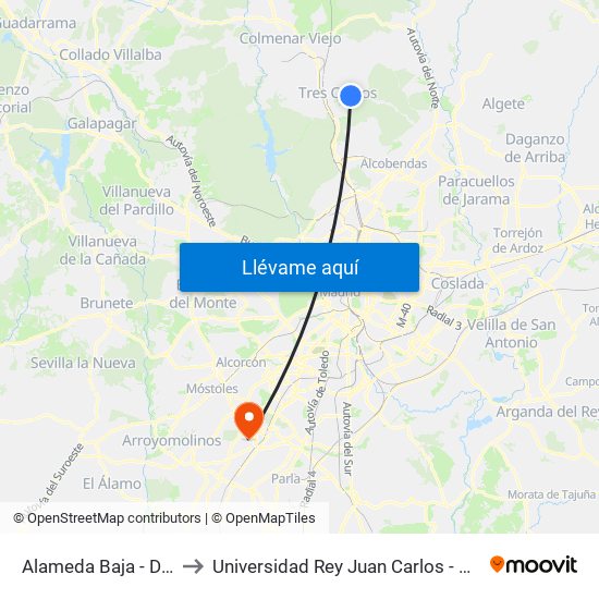 Alameda Baja - Despeñaperros to Universidad Rey Juan Carlos - Campus De Fuenlabrada map