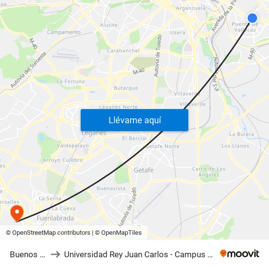 Buenos Aires to Universidad Rey Juan Carlos - Campus De Fuenlabrada map