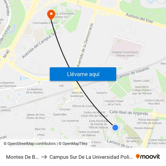 Montes De Barbanza to Campus Sur De La Universidad Politécnica De Madrid map