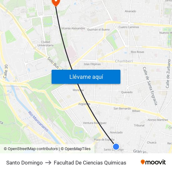 Santo Domingo to Facultad De Ciencias Químicas map