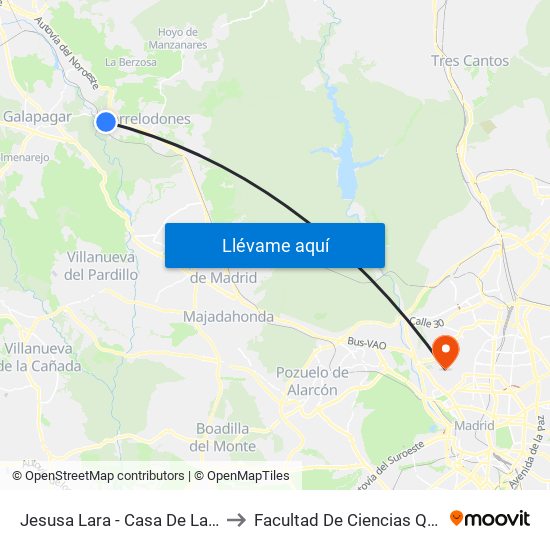 Jesusa Lara - Casa De La Cultura to Facultad De Ciencias Químicas map
