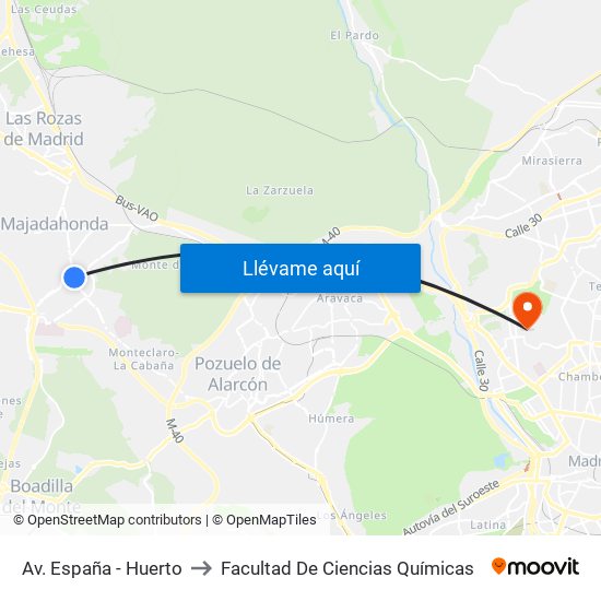 Av. España - Huerto to Facultad De Ciencias Químicas map
