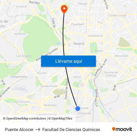 Puente Alcocer to Facultad De Ciencias Químicas map