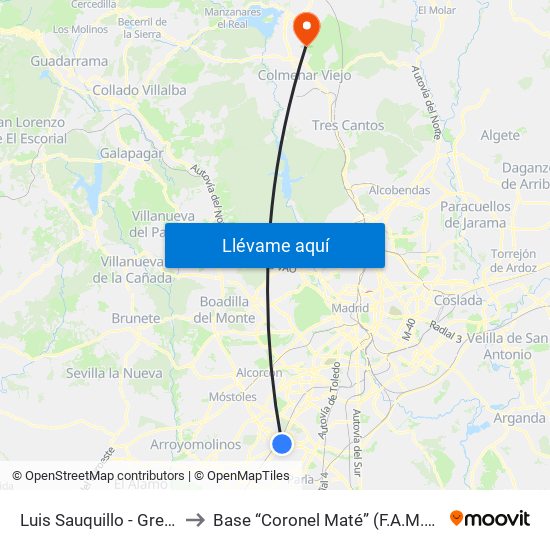 Luis Sauquillo - Grecia to Base “Coronel Maté” (F.A.M.E.T) map