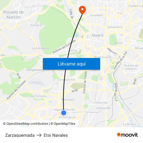 Zarzaquemada to Etsi Navales map