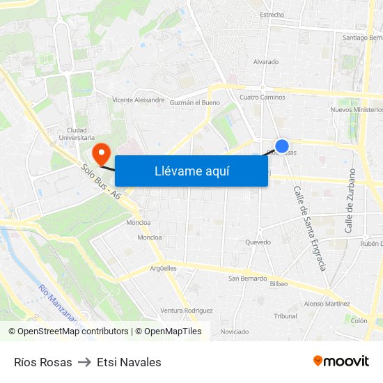 Ríos Rosas to Etsi Navales map