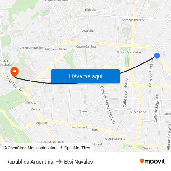 República Argentina to Etsi Navales map