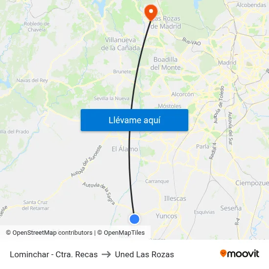 Lominchar - Ctra. Recas to Uned Las Rozas map