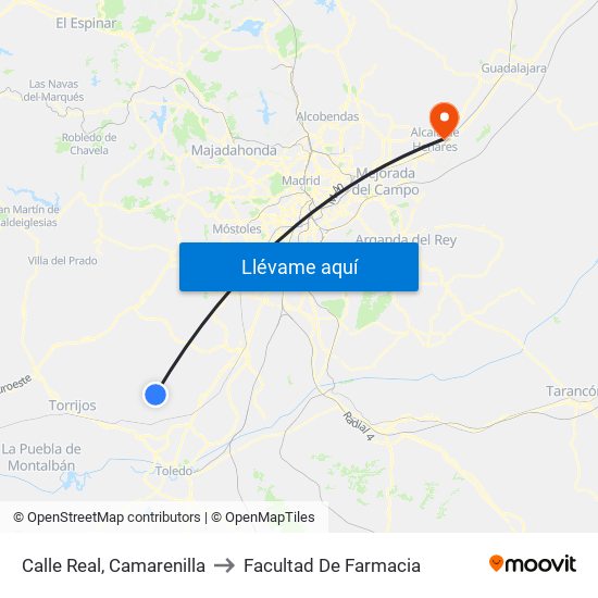 Calle Real, Camarenilla to Facultad De Farmacia map