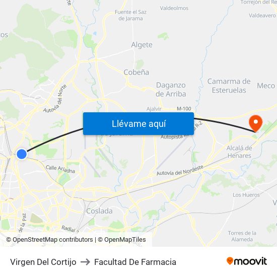 Virgen Del Cortijo to Facultad De Farmacia map