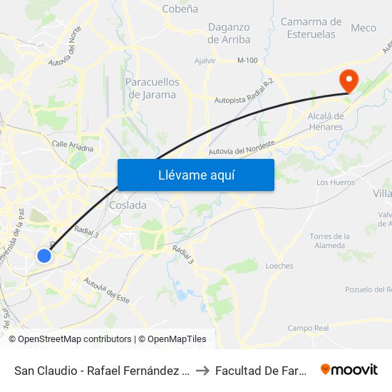 San Claudio - Rafael Fernández Hijicos to Facultad De Farmacia map