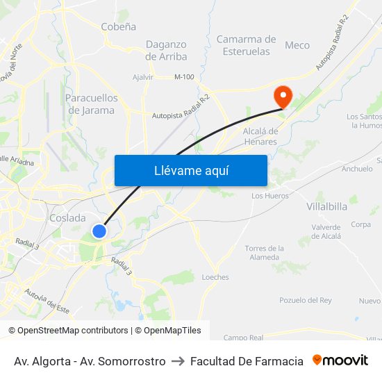 Av. Algorta - Av. Somorrostro to Facultad De Farmacia map