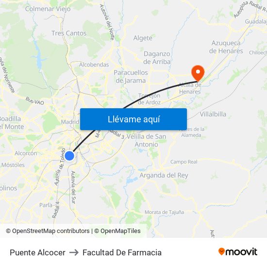 Puente Alcocer to Facultad De Farmacia map
