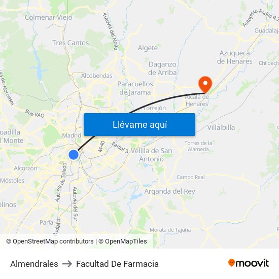 Almendrales to Facultad De Farmacia map