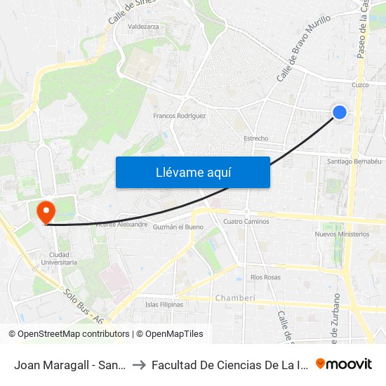 Joan Maragall - San Germán to Facultad De Ciencias De La Información map