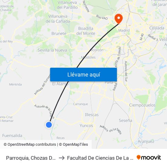 Parroquia, Chozas De Canales to Facultad De Ciencias De La Información map