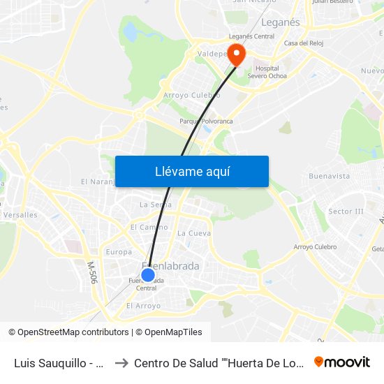 Luis Sauquillo - Grecia to Centro De Salud ""Huerta De Los Frailes"" map