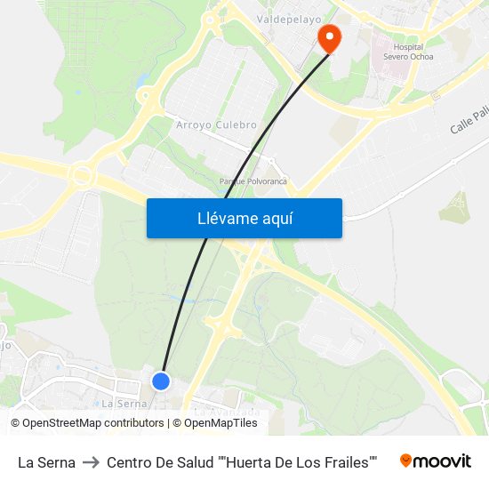 La Serna to Centro De Salud ""Huerta De Los Frailes"" map