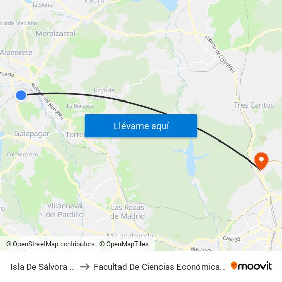 Isla De Sálvora - Instituto to Facultad De Ciencias Económicas Y Empresariales map