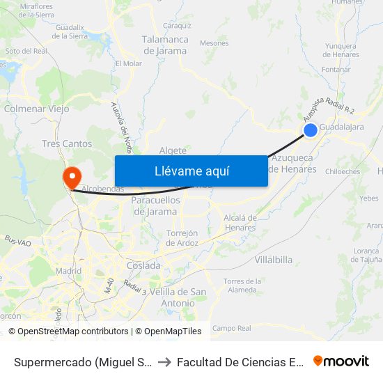 Supermercado (Miguel Servet), Cabanillas Del Campo to Facultad De Ciencias Económicas Y Empresariales map