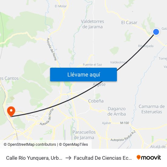Calle Río Yunquera, Urb. Parque De Las Castillas to Facultad De Ciencias Económicas Y Empresariales map