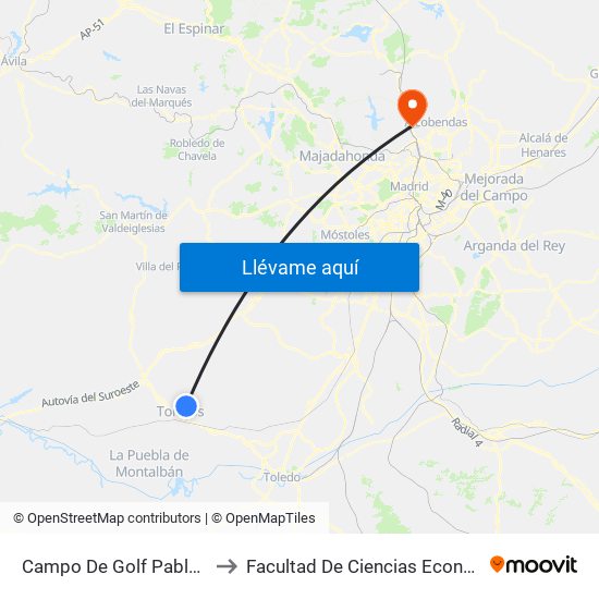 Campo De Golf Pablo Hernández, Novés to Facultad De Ciencias Económicas Y Empresariales map