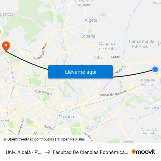 Univ. Alcalá - Politécnico to Facultad De Ciencias Económicas Y Empresariales map