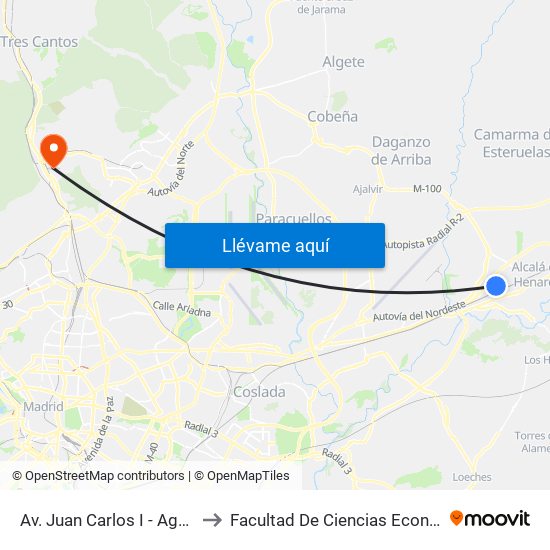 Av. Juan Carlos I - Agustín De Bethencourt to Facultad De Ciencias Económicas Y Empresariales map