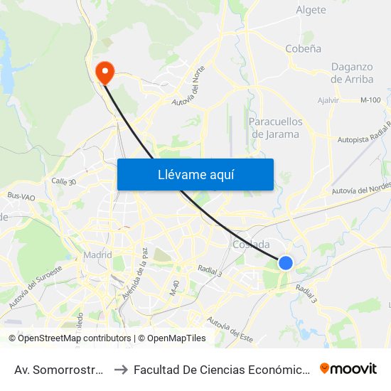 Av. Somorrostro - Instituto to Facultad De Ciencias Económicas Y Empresariales map