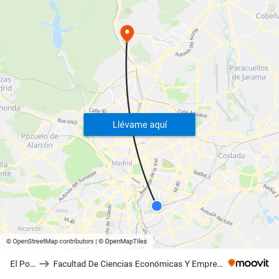 El Pozo to Facultad De Ciencias Económicas Y Empresariales map