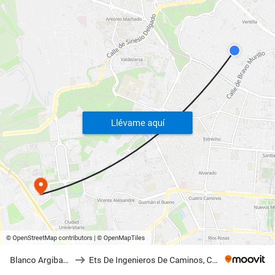 Blanco Argibay - Müller to Ets De Ingenieros De Caminos, Canales Y Puertos map