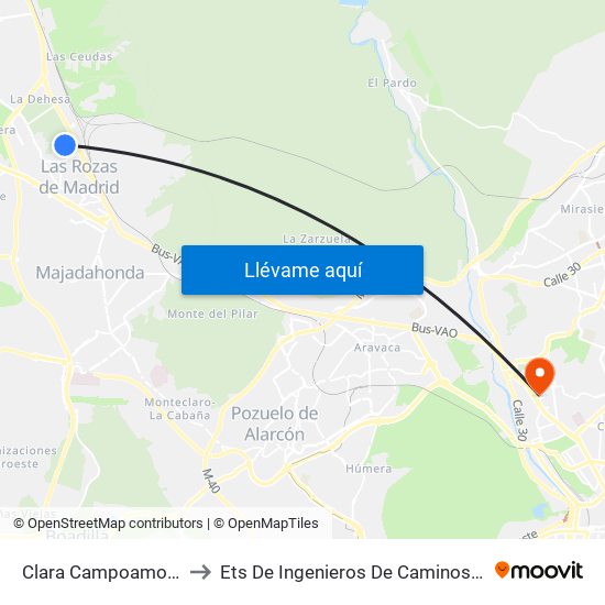 Clara Campoamor - Ana Tutor to Ets De Ingenieros De Caminos, Canales Y Puertos map