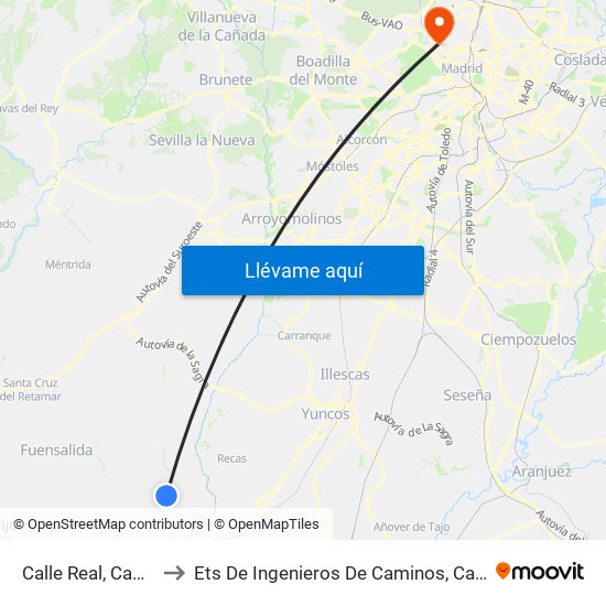 Calle Real, Camarenilla to Ets De Ingenieros De Caminos, Canales Y Puertos map