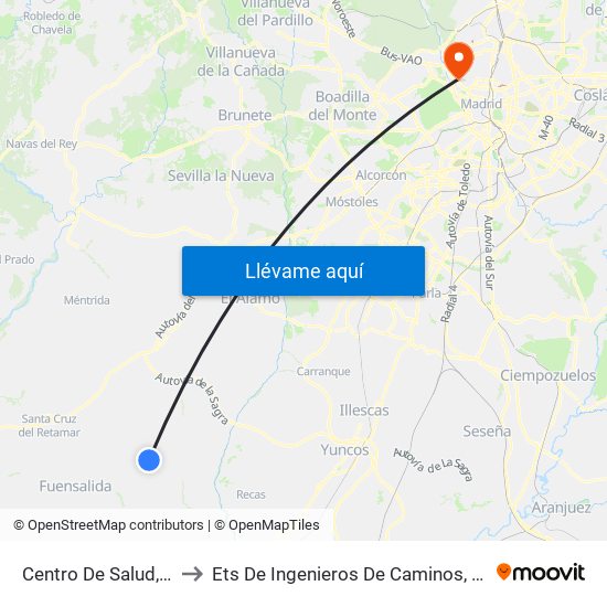 Centro De Salud, Camarena to Ets De Ingenieros De Caminos, Canales Y Puertos map