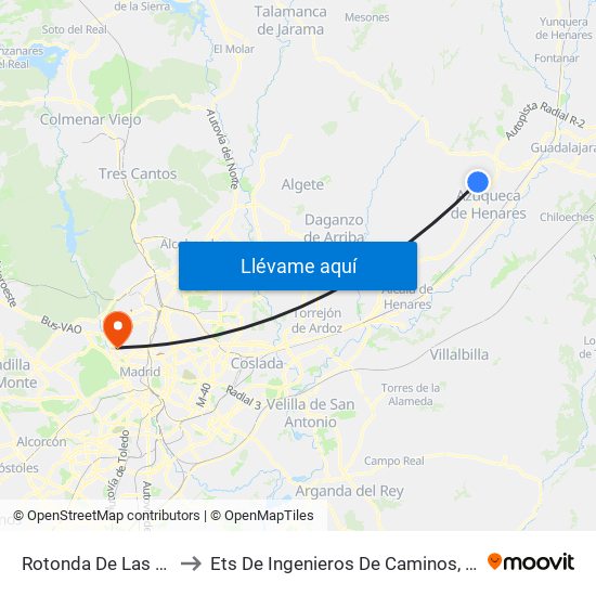 Rotonda De Las Setas, Quer to Ets De Ingenieros De Caminos, Canales Y Puertos map