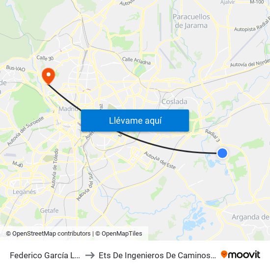 Federico García Lorca - Mirlos to Ets De Ingenieros De Caminos, Canales Y Puertos map