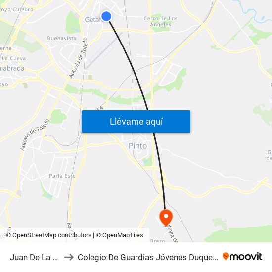 Juan De La Cierva to Colegio De Guardias Jóvenes Duque De Ahumada map