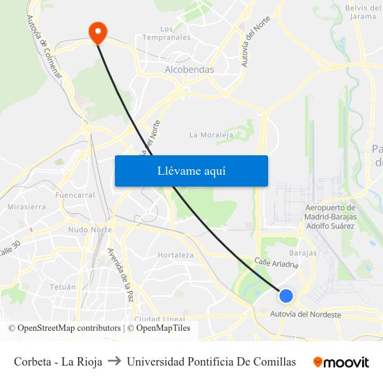Corbeta - La Rioja to Universidad Pontificia De Comillas map
