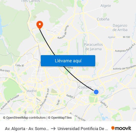Av. Algorta - Av. Somorrostro to Universidad Pontificia De Comillas map