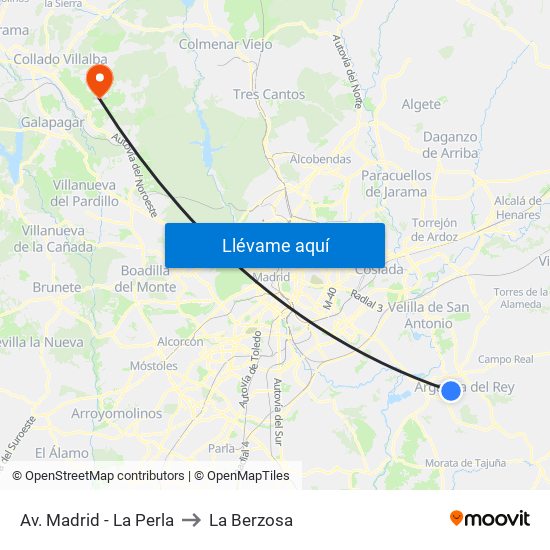 Av. Madrid - La Perla to La Berzosa map