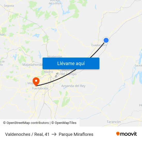 Valdenoches / Real, 41 to Parque Miraflores map