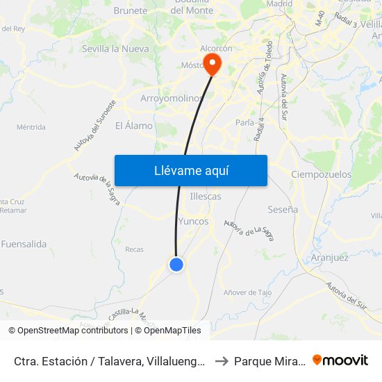 Ctra. Estación / Talavera, Villaluenga De La Sagra to Parque Miraflores map
