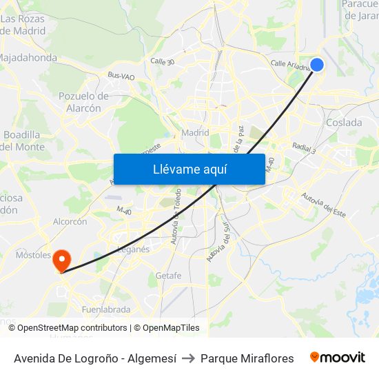 Avenida De Logroño - Algemesí to Parque Miraflores map
